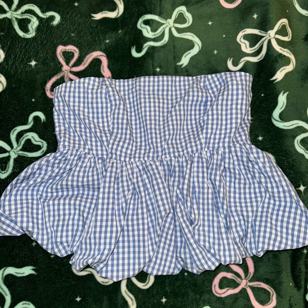Abercrombie & Fitch White Smocked Top